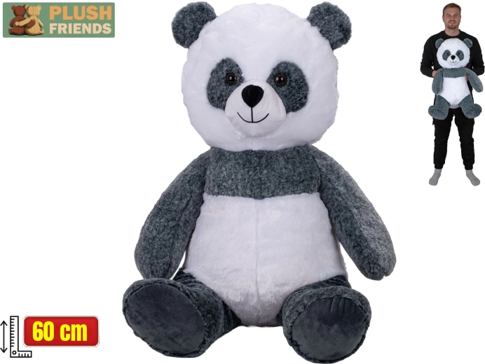 Plush Friends panda de peluche sentada 60 cm