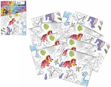 Servilletas para colorear de dinosaurios