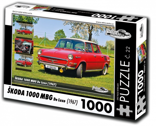 Puzzle de coches retro Škoda 1000 MBG De Luxe 1000 piezas