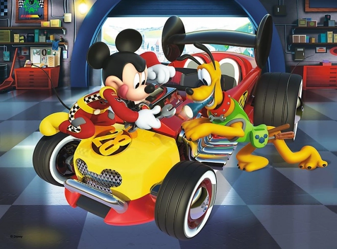 Puzzle TREFL MICKEY MOUSE: preparación para la carrera, 20 piezas