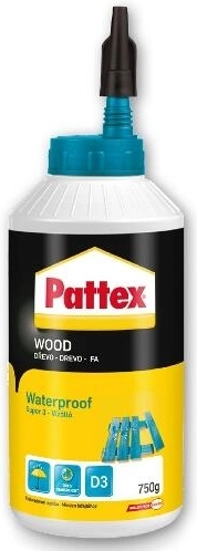 Pegamento impermeable para madera D3 750 g PATTEX Super 3