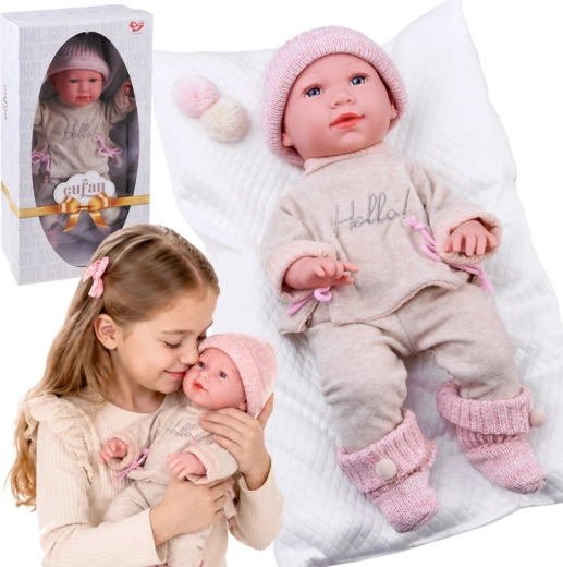 Muñeca interactiva Bobas 48 cm con sonidos y almohadita - 1 pieza