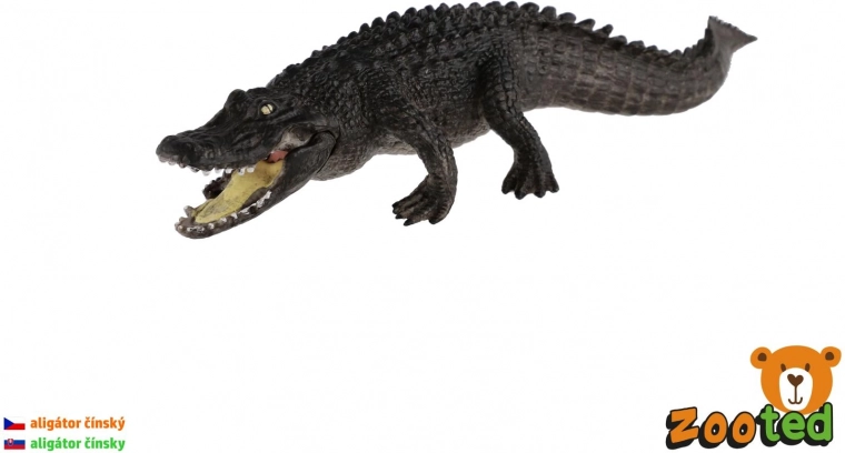 Figura de plástico de aligátor chino de 19 cm
