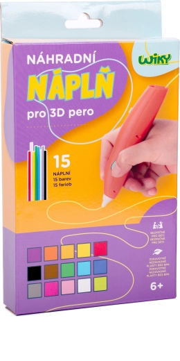 Recambios de filamento para bolígrafo 3D WIKY 15x3 m (embalaje en checo)