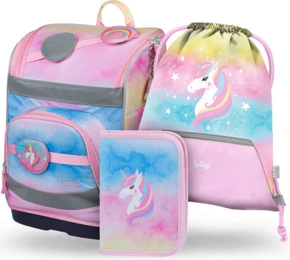 BAAGL set 3 Zippy Plus Rainbow Unicorn