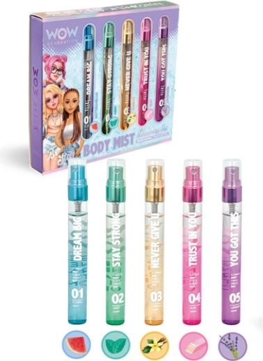 Bruma corporal en spray – set de 5 fragancias WOW Generation