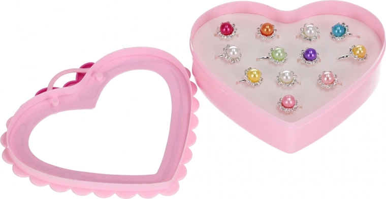 12 anillos brillantes de diferentes colores