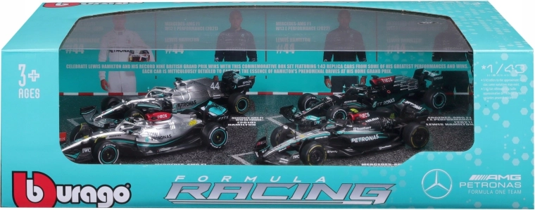 Bburago Fórmula 1 Mercedes-AMG F1 W15 1:43 – set de 4 coches