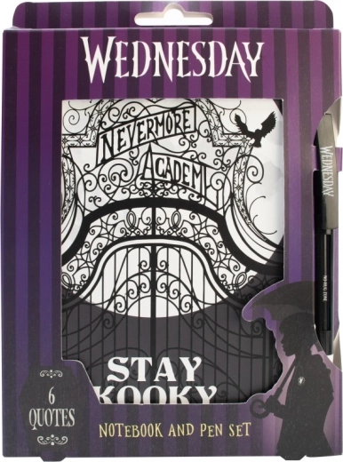Wednesday set de cuaderno A5 y bolígrafo