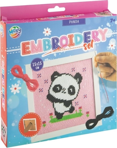 Kit de bordado en punto de cruz – panda MOXY