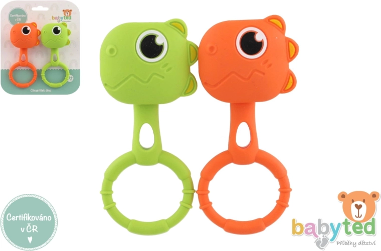 sonajeros y mordedores de silicona dino 2 uds BABYTED