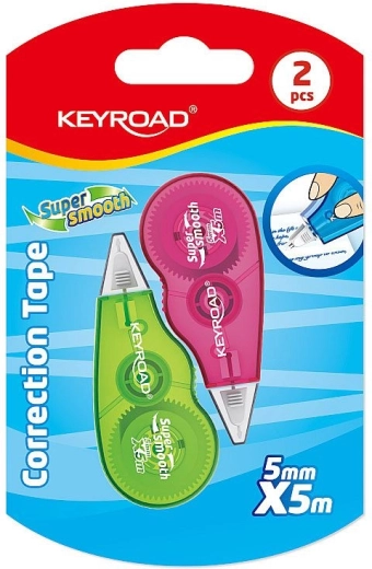 Cinta correctora KEYROAD Mini 5 mm × 5 m, 2 uds