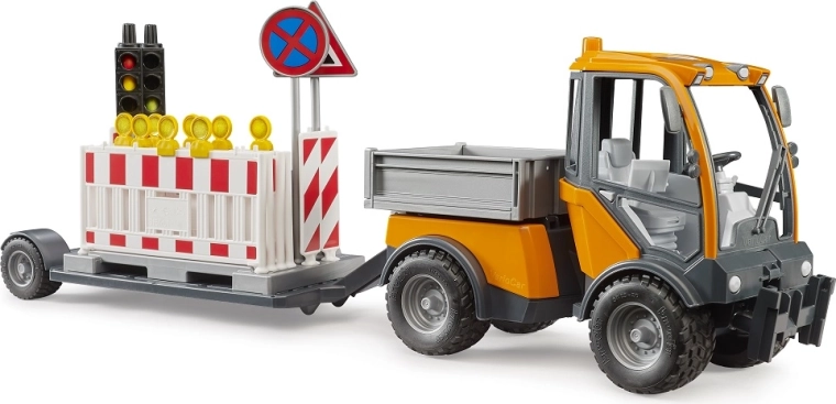 Bruder VarioCar con plataforma y remolque para la seguridad del tráfico vial