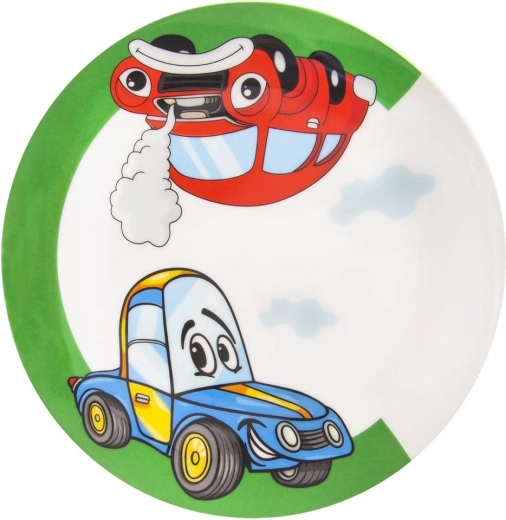 Alegre motivo de coches que entretiene a los niños