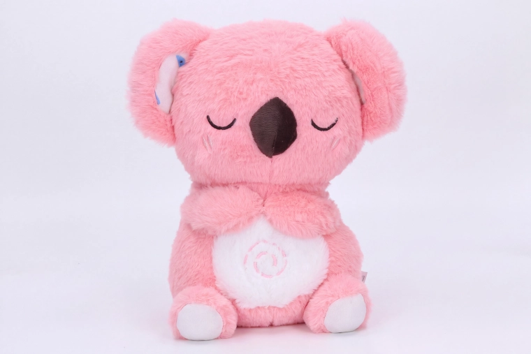 Koala de peluche rosa que respira con efectos 27 cm