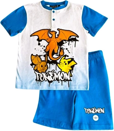 Conjunto infantil de camiseta y pantalón corto de Pokémon