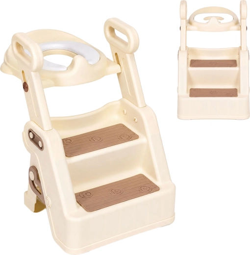Asiento infantil para WC Ecotoys con reductor y escalones