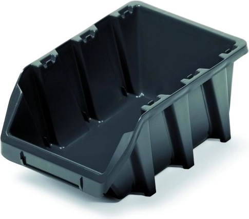 Caja de almacenamiento de plástico BINEER LONG 198 × 118 × 84 mm – negra, apilable