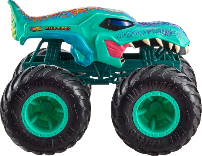 Diseño de dinosaurio Mega‑Wrex que llama la atención a primera vista