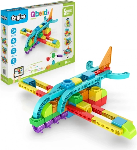 Engino qboidz avión – set de construcción para niños 3+ (5 modelos)