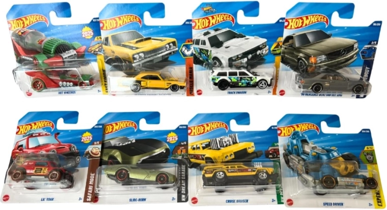 Modelos variados y el estilo típico de Hot Wheels