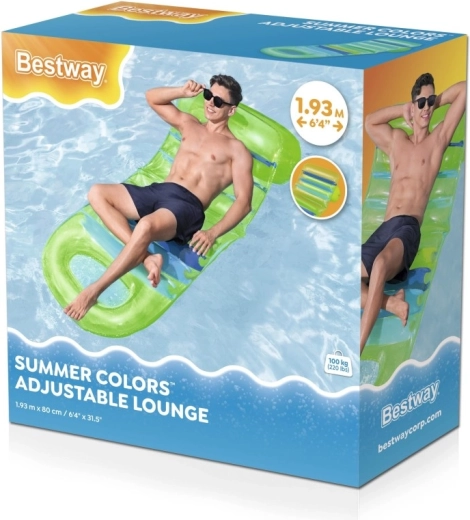 Tumbona inflable Summer con respaldo ajustable 193 × 80 cm