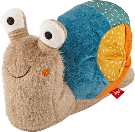 Sigikid primer caracol de peluche patchwork 29 cm