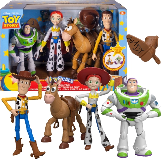 Disney Pixar Toy Story 5 set de figuras de acción Chudy, Jessie, Buzz Rakeťák y mustang