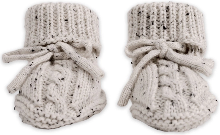 Escarpines tejidos Lodger knit cable ground 0–6 meses
