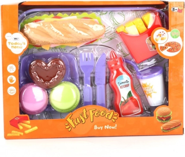 Set de comida de juguete para pequeños chefs