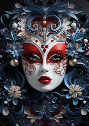 Pintura de diamantes – máscara 30 × 40 cm