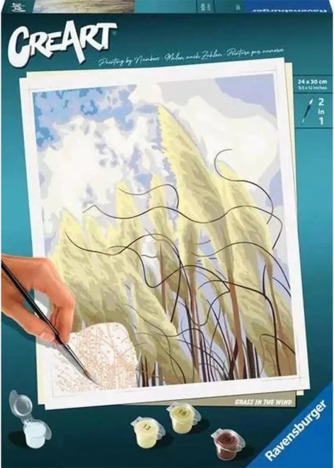 CreArt Grass in the Wind pintura por números 24 × 30 cm