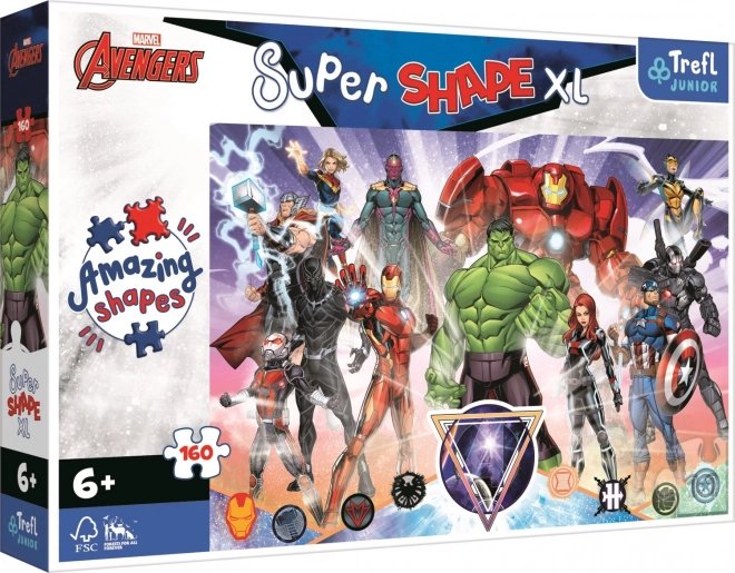 Puzle 160 piezas XL Super Shape Avengers Valentía