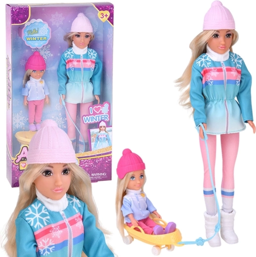 Conjunto de muñecas Anlily de invierno con trineo