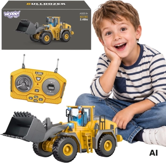 Cargadora de construcción WOOPIE con control remoto, sonido y luces