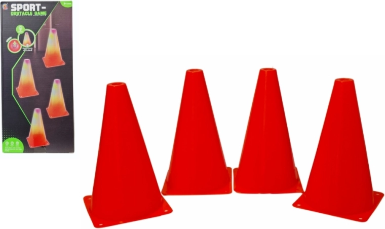 Conos de entrenamiento iluminados (set de 4 uds.)