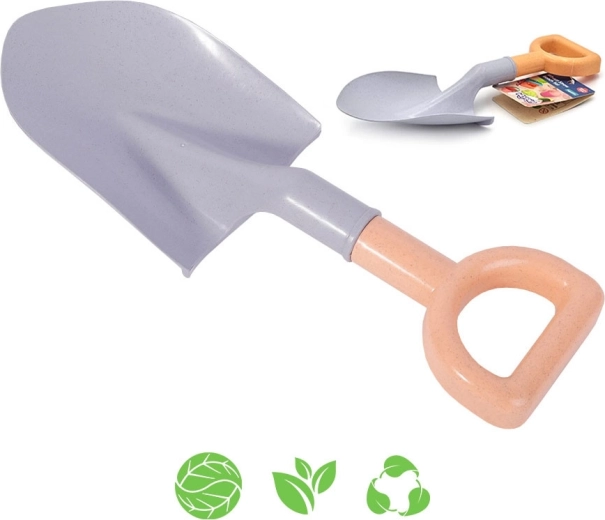 Pala infantil para arena 33 cm WOOPIE GREEN de material orgánico biodegradable
