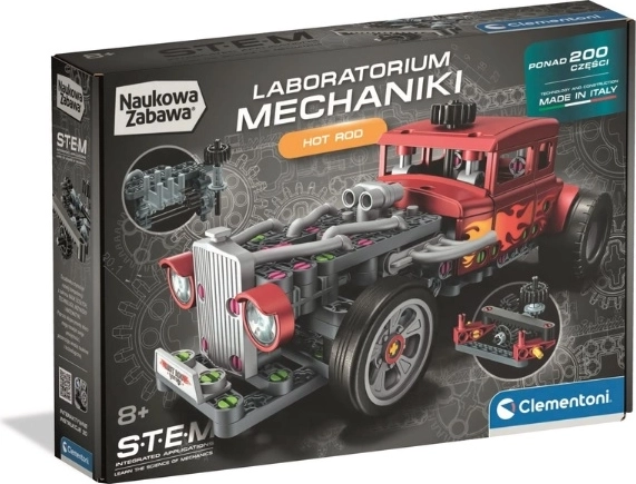 Clementoni Laboratorio de mecánica hot rod – kit de construcción STEM