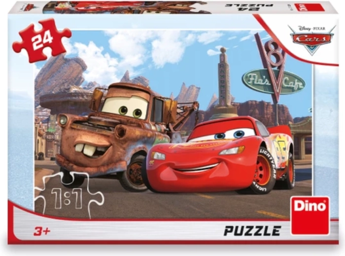 Puzzle Dino coches en la ciudad 24 piezas