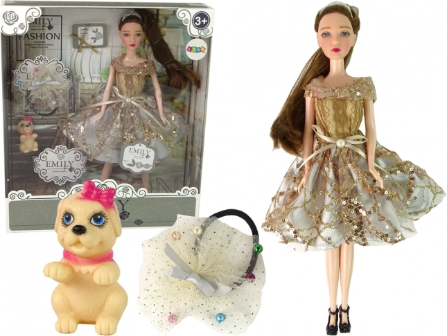 Muñeca EMILY con perrito y accesorios