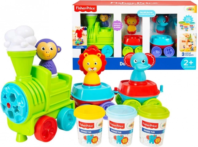 Tren Fisher-Price con plastilina, 3 colores