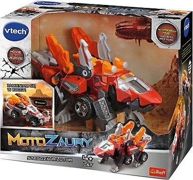VTech Motozaur Stegozaur Lutor – juguete interactivo 2 en 1: dinosaurio y buggy