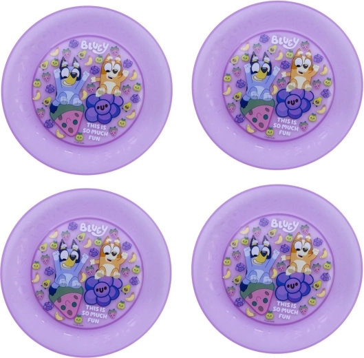 Juego de platos infantiles Bluey morado (4 uds.)