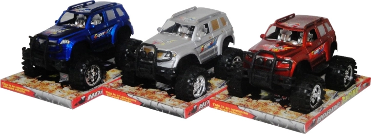 Coche todoterreno tipo jeep con propulsión por fricción - 1 pieza