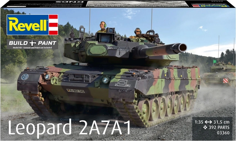 Maqueta de plástico del tanque Leopard 2A7A1