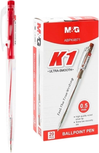 Bolígrafo M&G K1 0,5 mm – tinta roja