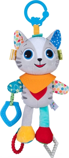 Gatito de peluche colgante Balibazoo Lukas con mordedores