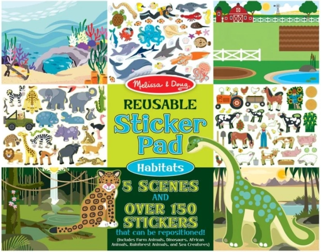 Pegatinas reutilizables con temática de paisajes