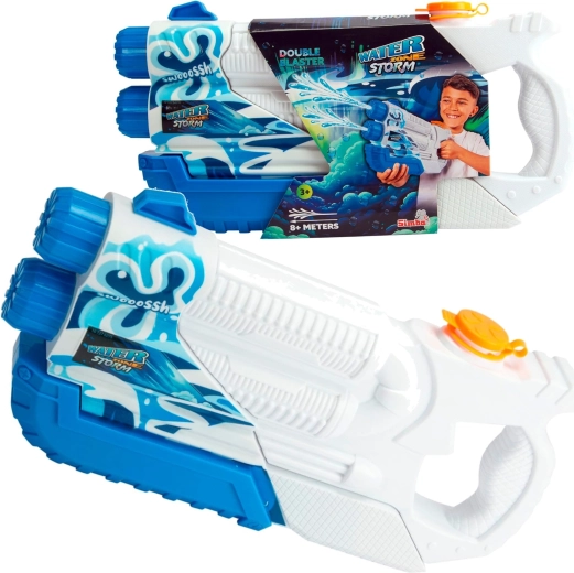 Pistola de agua SIMBA Waterzone Storm Double Blaster con chorro doble