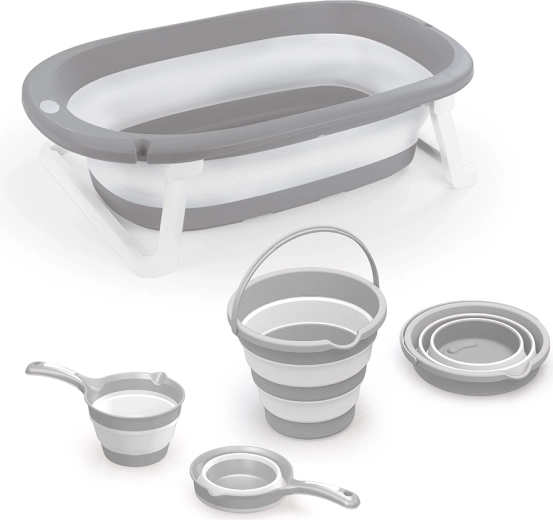 Set de baño infantil plegable 3 en 1